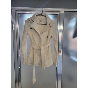 Jones New York Sport Cream Hooded Jacket - Small